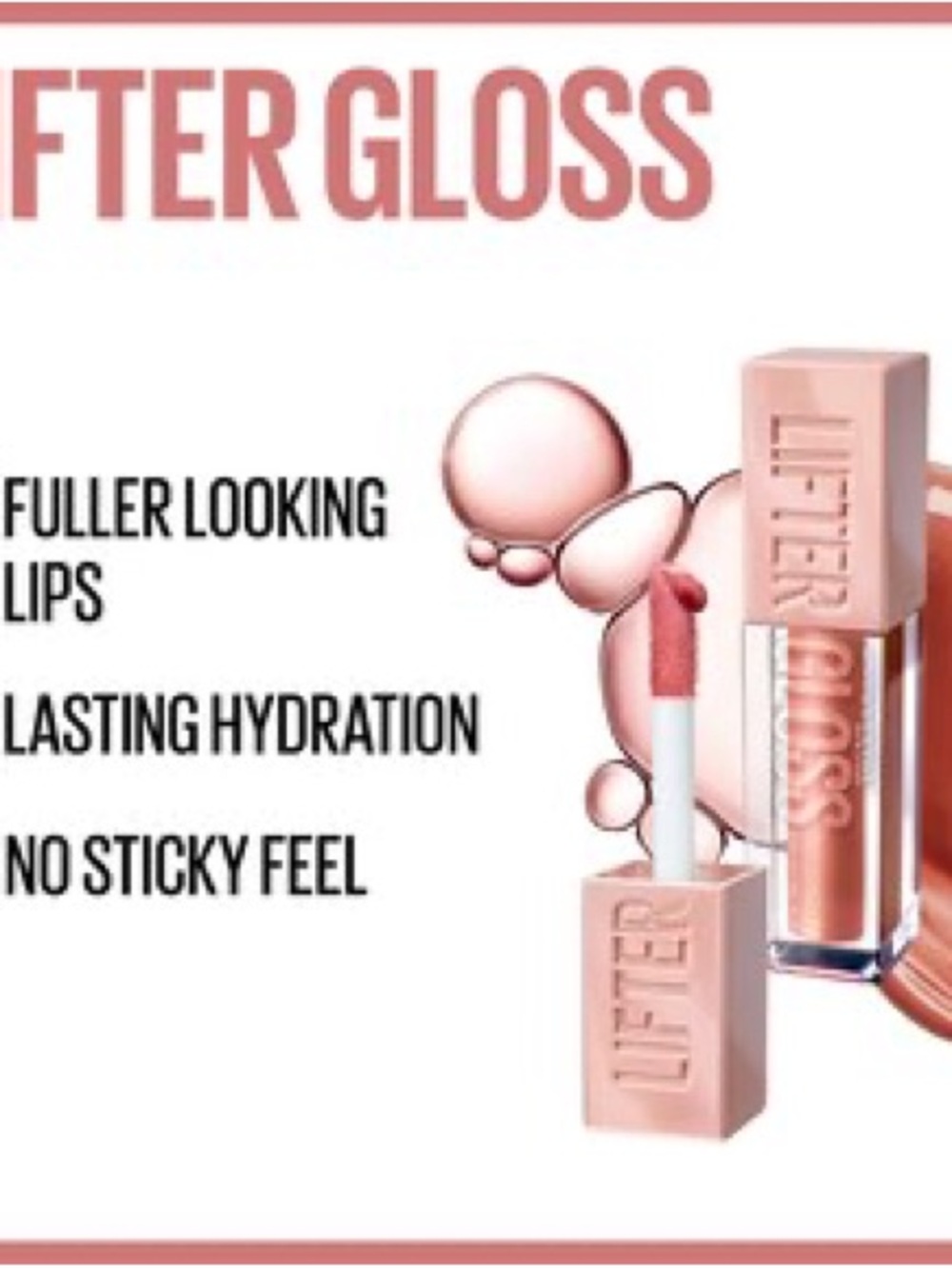 NWT Maybelline Lifter Gloss Lip Gloss Makeup With Hyaluronic Acid, Stone - Picture 9 of 9